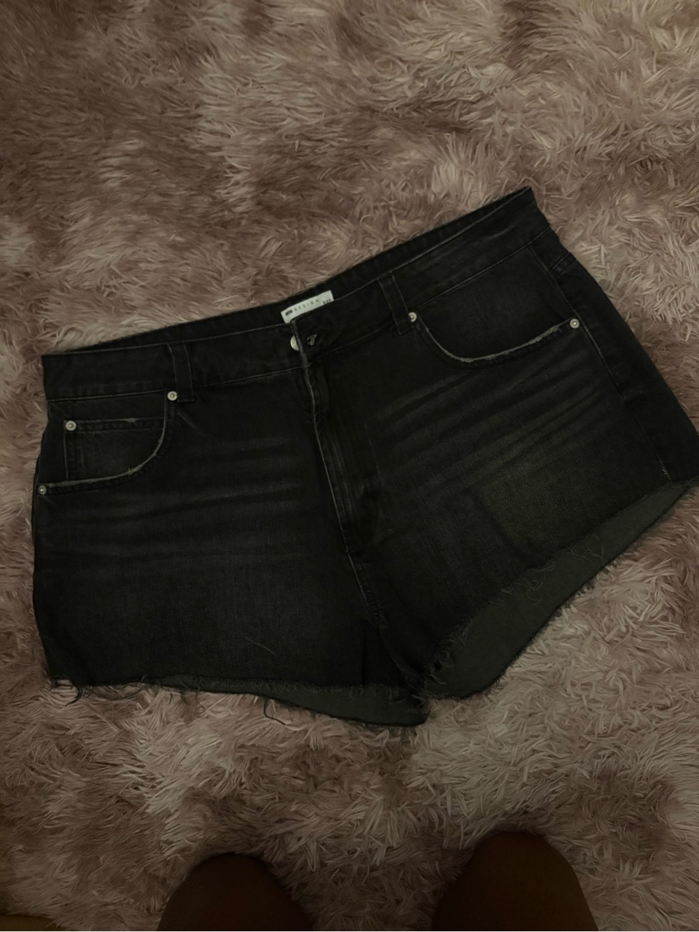 ASOS Black Denim Cutoff Shorts